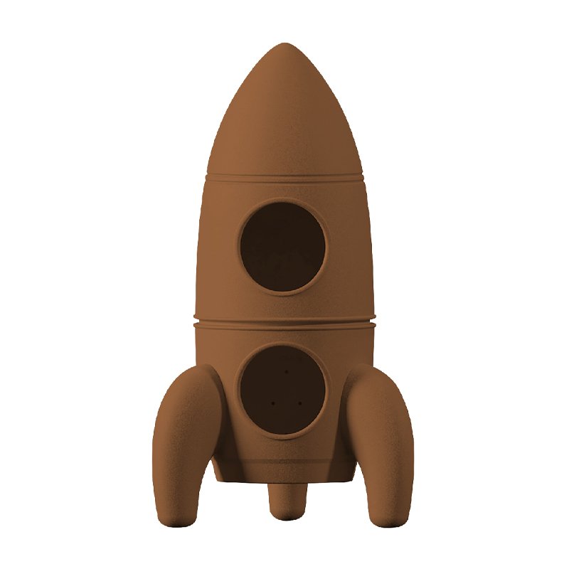 Large Rocket Cat Nest + Handmade Tech Fabric High-simulation Plush Mat - Image 5