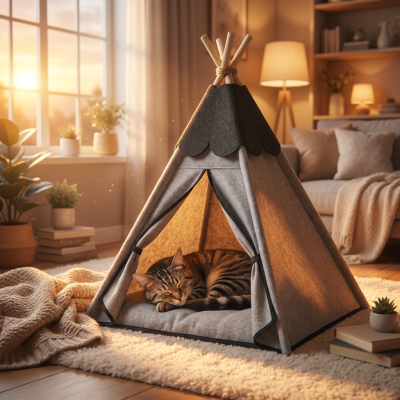 Triangle Tipi Pet Tent Cat Caves | Cat Caves