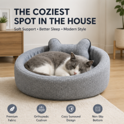 Alternative view of Orthopedic Pet Sofa Bed with Bone Pillow