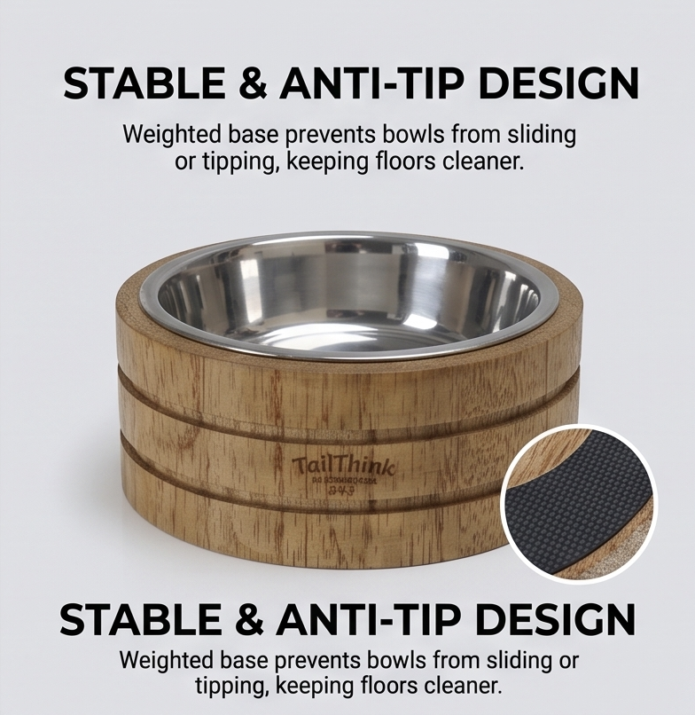 Premium Wooden Pet Dining Station