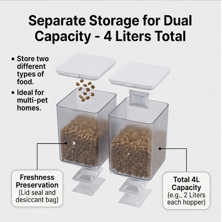 Intelligent Dual-Hopper Pet Feeder - Image 4
