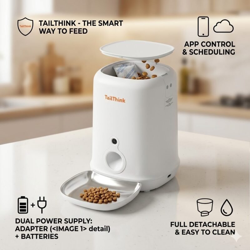 Smart Button-Controlled Pet Feeder